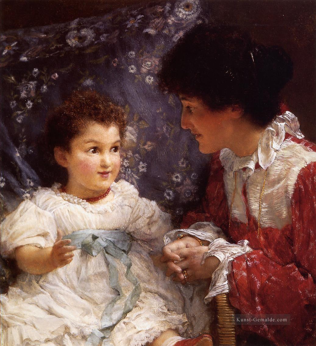 Frau George Lewis und ihre Tochter Elizabeth romantischer Sir Lawrence Alma Tadema Ölgemälde